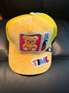 Yellow Teddy Patch Trucker Cap